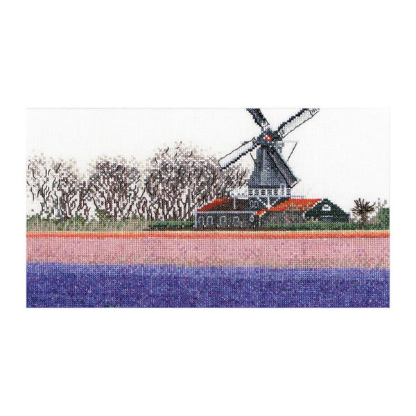 Thea Gouverneur クロスステッチ刺繍キットNo.474 「Hyacinth Fields」(ヒヤシンス畑) オランダ テア・グーヴェルヌール 【取り寄せ/納期40~80日程度】