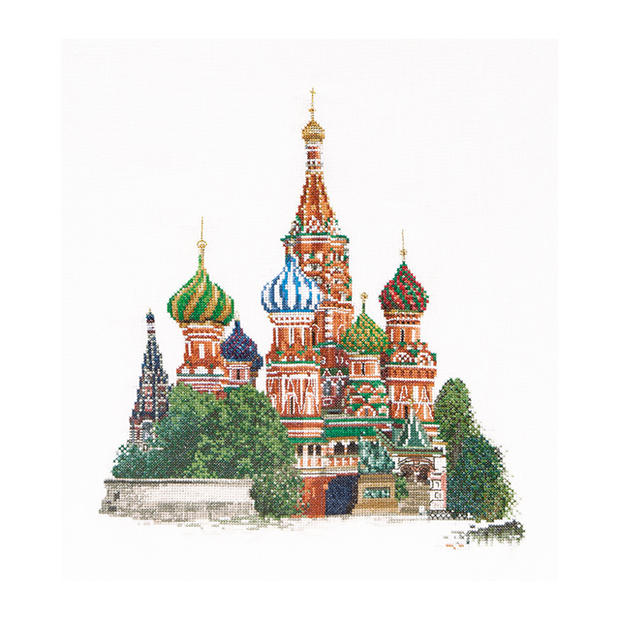 Thea Gouverneur クロスステッチ刺繍キットNo.513 「St. Basil's Cathedral Moscow」(聖ワシリイ大聖堂 モスクワ ロシア共和国) オランダ テア・グーヴェルヌール 【取り寄せ/納期40～80日程度】｜HAND WORK とりい