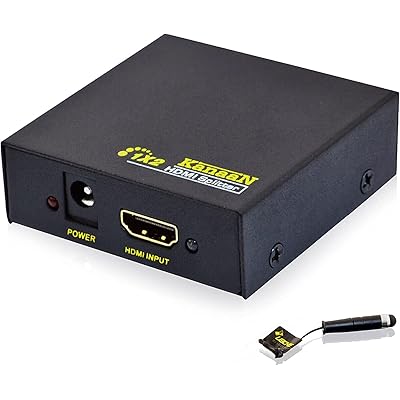 HDMIスプリッター 1インプット2最終生産物 4k相応う Y-アダプター 2160p Full UHD/ 固定ディスク 1.4b 2-fach / 2-port