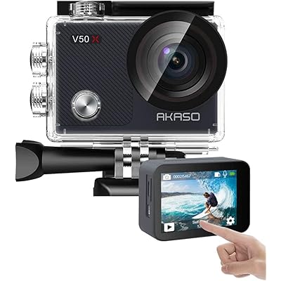 動き写真器 V50X，4K30fps 20MP 新版6軸手ぶれ手を加える 無線LAN相応う 小型動きカム,40M雨合羽 タッチスクリーン式 HDMI最終生産物 Micro USB外の方マイクロホン相応う 水中写真器,十分な量な付属品 遠隔操作付き添い人 (V50X)