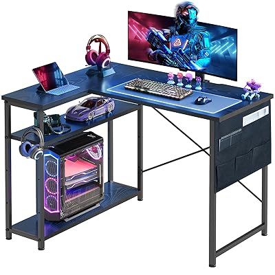 楽天市場】Maihail 机 l字デスク 勉強机 pcデスク パソコンデスク右棚