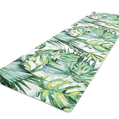 拭けるキッチンマット ビニール製 抗菌防臭 防カビ 防炎 (ジャングル, 約45&times;240cm)｜とりま商店
