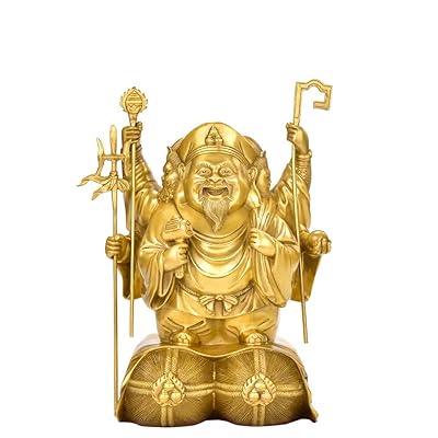 楽天市場】三面大黒天 弁財天 毘沙門天 置物 七福神 木彫り 長寿 開運