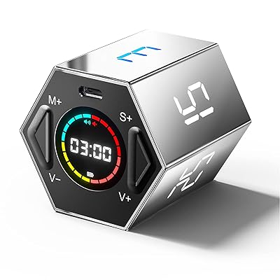 【TickTime・新時代のデジタルタイマー】 正六角柱 ポモドーロ タイマー キッチンタイマー キューブタイマー 勉強 会議 スポーツテスト|とりま商店