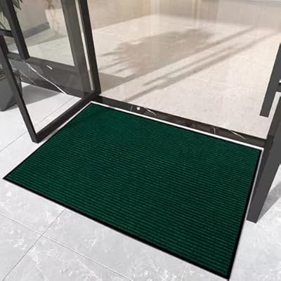 玄関マット 屋外 大判 室内 滑り止め 業務用 家庭用 吸水 泥落とし エントランスマット オフィス お店(グリーン120*150)|とりま商店