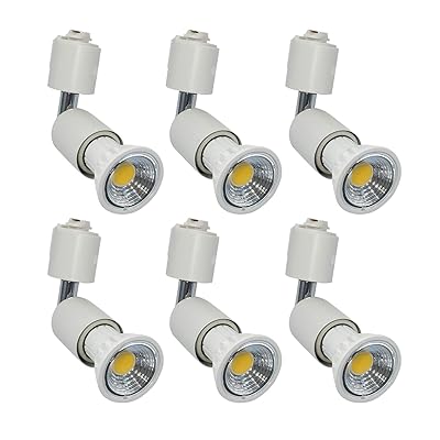 ライティングバー用注目の的 E26口金 LED白熱電球付き添い人 LED注目の的5.5W(ハロゲン白熱電球60W好いかげんに) 白熱電球色2700K RA95 550LM 非調光 光束角90度 真っ白い(物の具+LED白熱電球：6個仕掛ける)