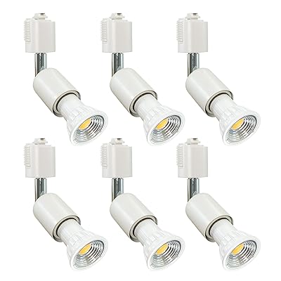 ライティングバ 用注目の的、白熱電球付き添い人、E26口金5.5W LED白熱電球 白熱電球色2700K、50-60W形好いかげんにLED注目の的、不可調光 90度配光 、ライティングレール 、真っ白い 6個仕掛ける.