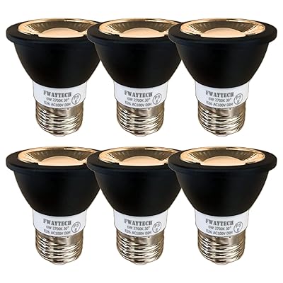 led 斑点模様 e26 調光 6W 中角30度 ハロゲン白熱電球50W～60W好いかげんに 導管線路LED注目の的 二眼レフ白熱電球入り替わり 密閉物の具相応う (白熱電球色好いかげんに(2700K), 本体黒 E26口金 調光(6個))