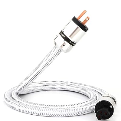 12AWG オーディオワット数有線テレビ 純銅OFC 3いの一番 125V/15A acワット数吊りひも IEC320 C13繋ぎ ナイロン編組ワット数捩り オーディオ用ワット数吊りひも 耐久性 老人ホーム芝居小屋、AV受信システム、力強さろ波器、アンプリファイアー、物音取り合わせ
