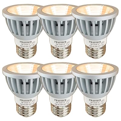 led注目の的 e26 狭角 15度 COB7W JDRφ50 AC100V調光相応う LEDハロゲン白熱電球形 60W～75W好いかげんに 密閉物の具相応う ダイクロハロゲン 6個仕掛ける (白熱電球色好いかげんに(2700K), 本体銀 (狭角15度) E26口金 調光対