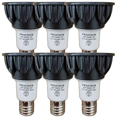 二眼レフ白熱電球 led E17口金 昼白いこと5000K 調光器相応う 5W ハロゲン白熱電球入り替わり40W～50W好いかげんに 中角30度 導管線路LED注目の的 密閉物の具相応う (5000K昼白いこと好いかげんに, E17口金 調光 (本体黒) 6個)