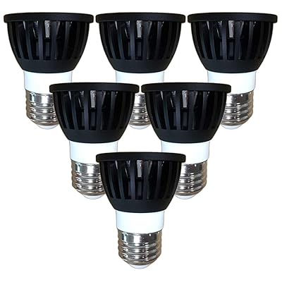 led白熱電球 E26 昼白いこと 調光 7W LEDハロゲン白熱電球60W～75W好いかげんに 導管線路LED注目の的 密閉物の具相応う 6個仕掛ける (昼白いこと好いかげんに(5000K), 本体黒 (広角60度) E26口金 調光相応う)