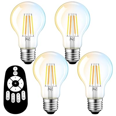 LED白熱電球 4個仕掛ける 繊維白熱電球 806LM 6W（60W形好いかげんに） E26口金 遠隔操作付き添い人 無座標軸調光/調色 led照明装置 常夜灯 昼光色 昼白いこと 白熱電球色 広配光印字機 省エネ（独居室別売）