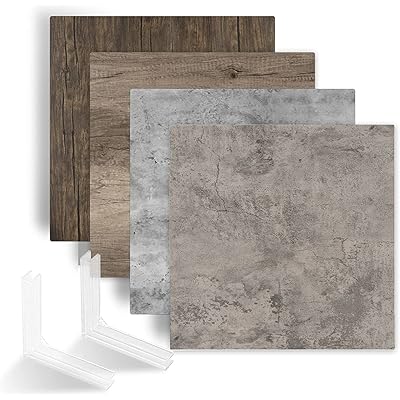 背景ボード 60x60cm バックグラウンド 両面異なる仕様 撮影用 写真撮影 バックグラウンド 木目柄 コンクリート柄 商品撮影 美食撮影 雑誌撮影など適用 バックル付き 2枚セット 木目+コンクリートセット｜とりま商店