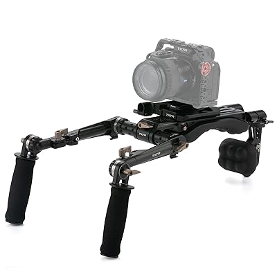 TILTA 写真機 肩部 リグデュアル ロゼット お手々手持ち部分、デュアル クイック 上木 軍事基地一皿、ホンブルグ帽 ベルクロ 肩部 パッド付き添い人、DSLR 写真機およびテレビカメラ用の軽さ映像媒体 写真フィルム仕立て上げる取り合わせ 一揃いの道具 TA-LS