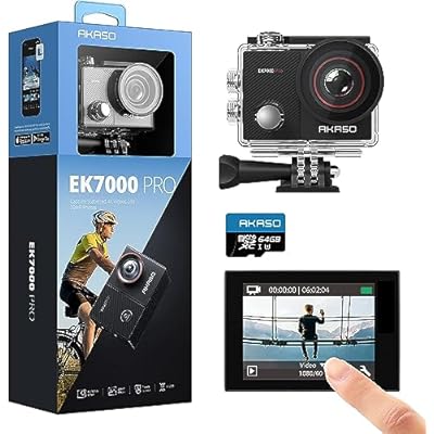 EK7000 Pro 4K 動き写真器 + 64GB記憶装置歌留多 2000万絵素 タッチパネル式 Type-C外の方マイクロホン相応う 手ブレ手を加える WIFI積み上げる 広角水晶体 40m雨合羽 水中写真器 HDMI最終生産物 運動競技写真器 遠隔操作付き添い人 2つ1350