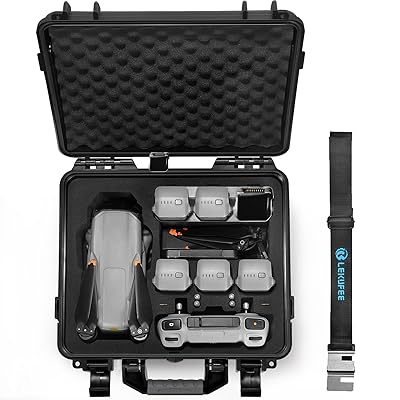 DJI Air 3S/DJI Air 3 雨合羽ハードキャリングケース - DJI Air 3S/DJI Air 3 Fly More Combo、DJI RC 2、DJI RC N3/N2 リモート制御装置および佩び物に相応う（入れもののみ）