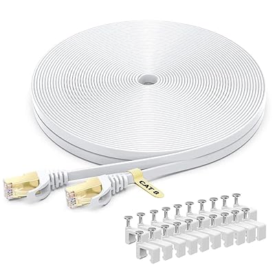 ローカルエリアネットワーク有線テレビ 30M Cat8 坦々たる有線テレビ 40Gbps 2000MHz RJ45 繋ぎ付き添い人 ギガビット 弾丸道路 イーサネットケーブル 金メッキ 爪折れ押しとどめる 種族8 身寄り用 お役目用 メモリアクセス尖んがり等に当てはめるいます 幽客有線テレビ(ホワイ
