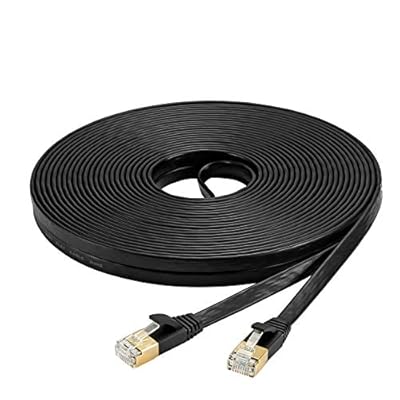 Cat7 ローカルエリアネットワーク有線テレビ (50m) 範疇7 有線 ウルトラフラットケーブル 弾丸道路 STP 爪折れ押しとどめる for なおなお書き4 Xbox モデム ルーター 10Gbps/600MHz CAT7標準尺度 イーサネットケーブル RJ45 金メッキコネクタ (50