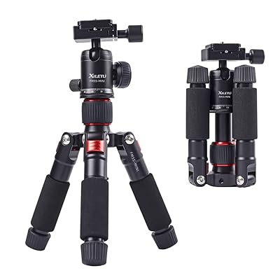 ポータブルミニ三脚、高さ51 cm、アルミニウム合金卓上三脚+ 360度ボールヘッドとバッグ、一眼レフカメラやビデオカメラに適しています。最大耐荷重5kg (赤)｜とりま商店