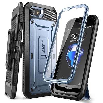 iPhone SE3(第3時人) 2022 SE(第2時人) /iPhone8 /iPhone7 容れもの 相応う 2021 耳あたらしい取りまかなう 液晶保護すること写真フィルム と腰かけゼムクリップ付き添い人 亜米利加軍事標準尺度手に入れる 耐衝撃 防塵 二重保護すること UBPro続きもの 空青碧