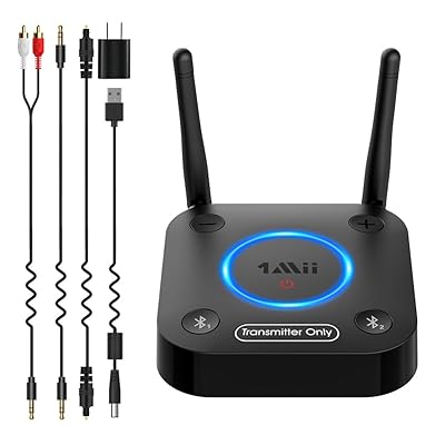Bluetooth 5.2トランスミッター テレビ受像機用 2台斉しく繋ぎ合わせる aptx 固定ディスク aptx LL 低繰り延べる USB給電 光デジタル 3.5粍 同軸デジタル テレビ受像機から Bluetooth 上端電話機 金棒引きへの無線電話 オーディオ トランス状態