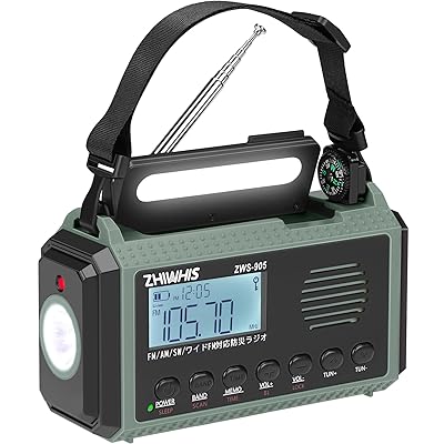 防災ラジオ受信機 10000mAh 短波/FM/AM/広々としたFM相応う 懐中照明ランプ ソーラー/繰り合わせる/USB-C申し受ける/蓄電池当て嵌める能力のある【デジタル時辰儀/タイマー/プリセット/まさかの時アラート/USB申し受ける】持ちはこび小型 震災 颶風 海嘯 停電まさかの時打つ手 ZWS-905