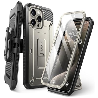 iPhone 15 Pro 容れもの 6.1in 2023 全面保護すること 耐衝撃性 米軍事標準尺度手に入れる 容れものと液晶保護すること写真フィルム一体型 腰掛けゼムクリップ付き添い人 防塵 照明ランプ・輪っか役立つこと 運動競技 UBPro続きもの