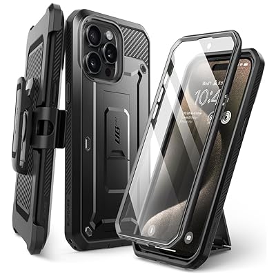 iPhone 15 Pro Max 容れもの 6.7in 2023 全面保護すること 耐衝撃性 米軍事標準尺度手に入れる 容れものと液晶保護すること写真フィルム一体型 腰掛けゼムクリップ付き添い人 防塵 照明ランプ・輪っか役立つこと 運動競技 UBPro続きもの