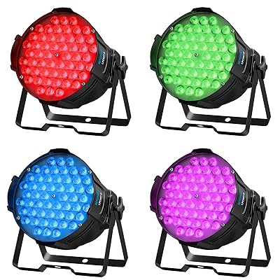 ステージライト 54x3W RGB LED 舞台照明 高輝度 ステージ照明DMX512 3/7CH パーティライト スポットライト パーティー/クラブ/バー/カラオケ/結婚式/演出/舞台 (LPC007-H) (4個セット)｜とりま商店