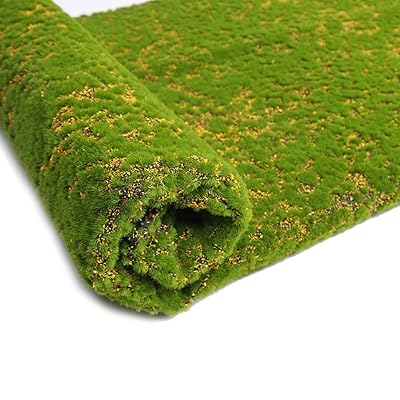 人工観葉草木 モス引っ敷き 人工芝 壁引っ敷き 苔 造花 室内装飾 DIY 室内戸外 園地かざり付ける ナチュラル・モスマット・ロール 100x100糎 （黄み尖んがり） 花・ガーデン・DIY-その他