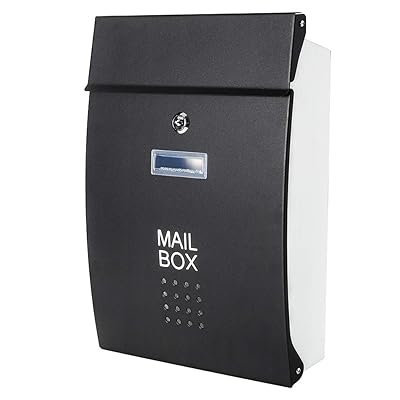 （ジェスマット） 郵便受け 郵便うけ 郵便受け 北欧風 飾りつけ 手当たり鍵を掛ける式 大静電容量 部屋の入り口 HPB005-黒 (黒いこと)