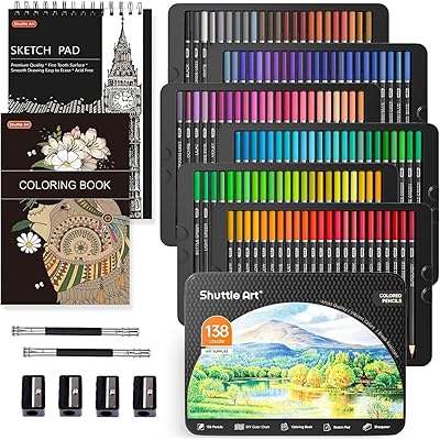 色鉛筆 138色仕掛ける 油性色鉛筆 色合い書き込み 成年者の塗り絵 金属的色 写生帳 木筆削り 小間絵 青写真 下書き 落書き 缶入 納める助けになる 今めかしい 赤ちゃん用 未経験者 美術家 入園・はいり込む儀式用 差し上げ物
