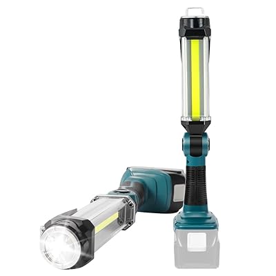充電式LEDワークライト 18v ライト 照明 投光器 作業灯 35W 2000lm 高輝度 マキタ14.4/18Vバッテリ対応緊急用照明 停電用 自動車整備 釣り 夜間作業 夜釣り アウトドア キャンプ用 バッテリ別売(本体のみ)