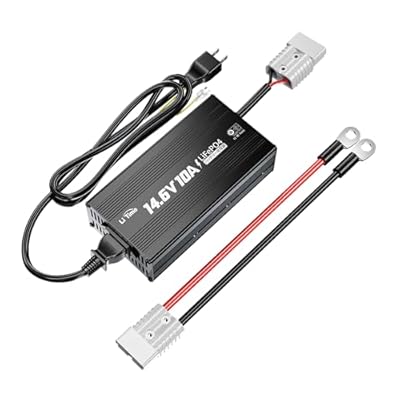 14.6V10A リン酸鉄リチウムイオンバッテリー充電器 アンダーソンコネクタ付き LEDインジケータ付き 4つの安全保護 0V充電機能対応 LiFePO4バッテリー充電器 12Vバッテリー適用 12.8Vリチウムバッテリー適用 PSE認証取済 日本｜とりま商店
