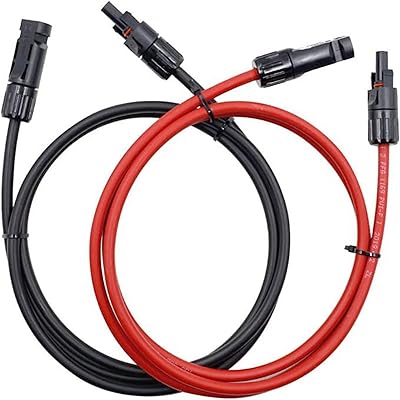 12AWG MC4 8m 取りひろげる 有線テレビ 1500V ーラー 繋ぎ付き添い人ソ太陽光線発生用備品 部材繋ぎ IP67雨合羽 身体障害者工業 2本書き割り 2本/1書き割り (8m 赤+黒)