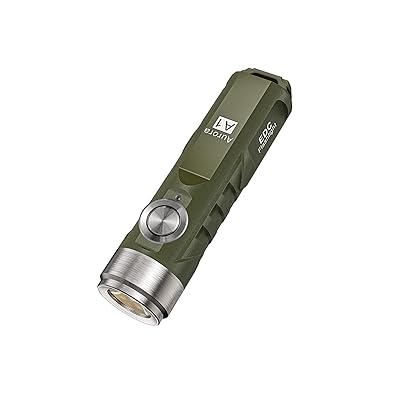 Aurora A1 足がかり輪っか懐中照明ランプ 650 lm 超高明快さ アウトドア EDC ミニ申し受ける式 LED 懐中照明ランプ 日毎夜毎持ち運べる小型懐中電燈 (ミリタリー緑であること)