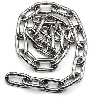 【304/8mm】ステンレス リンクチェーン ステンレスカットチェーン ネックレス ロックチェーン 多機能 生活雑貨 アウトドア サ 鎖 防犯 盗難 転倒防止 遊具 駐車場 船舶 装飾 漁業 林業 建設 運送 防災 (5m)|とりま商店