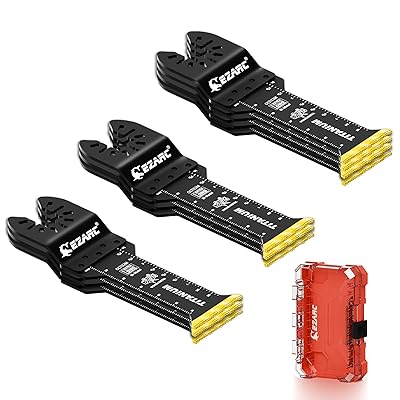 (イザーク) マルチ物の具替刃 チタンメッキ刃先 バイメタル原料品 取りひろげる型 10枚入 アダプタ付き添い人 小っちゃい空間的関係での切りはなす 弾丸道路切りはなす 釘付き添い人用材 金属元素