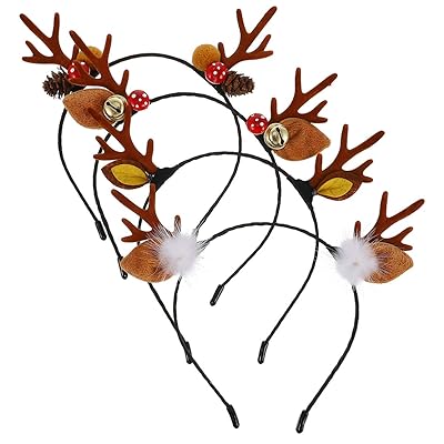 トナカイ カチューシャ クリスマス カチューシャ トナカイ4本 ヘアバンド 鹿の角 ヘアアクセサリー コスプレ パーティー 髪飾り 写真小物 ランダム出荷