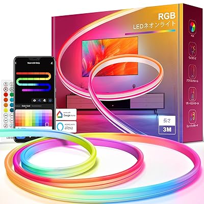 LED磁気テープ点火装置雨合羽 Alexa RGB 調光調色 LEDネオン点火装置 Wi-Fi-Bluetooth 間接的な行動点火装置 延性のあるなDIYとり捨てる能力のある APP\u0026遠隔操作取り締まる 快い音同時発生 LED点火装置磁気テープDC24V 寄りあい 佇まい営造デコレーションテープライト