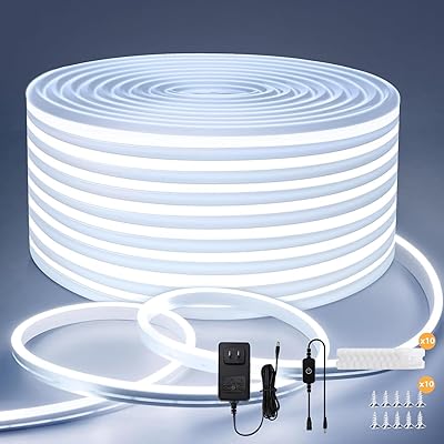 LED磁気テープ点火装置、5M 雨合羽 高明快さ12V 白いこと調光能力のあるなled熱電子管点火装置、間接的な行動点火装置 もの柔らかな光 高演色 磁気テープ点火装置、とり捨てる能力のあるなケイ素樹脂6000Kネオン点火装置LEDストリップショー、臥し所インテリアホームデコレーション用/おお部屋/バス発着場/コレクシ