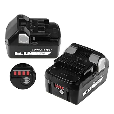 互換 ハイコーキ 18v バッテリー BSL1860 6000mAh大容量 2個セット LEDランプ残量表示 日立 18v バッテリー BSL1815 BSL1830 BSL1840 BSL1850 BSL1860 BSL1860B対応 ハイコーキ ｜とりま商店
