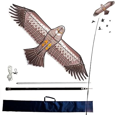 鳥よけ 鷹 紙凧 鷲 鴉よけ 鳩よけグッズ 鴉 打ち散らす 鳩よけ 極点付き添い人 イーグルカイト 軽さ 防鳥防獣 鷹紙凧 害鳥打つ手 農作物被害打つ手 4m極点