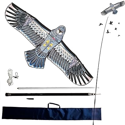 鳥よけ 鷹 紙凧 鷲 鴉よけ 鳩よけグッズ 鴉 打ち散らす 鳩よけ 極点付き添い人 イーグルカイト 軽さ 防鳥防獣 鷹紙凧 害鳥打つ手 農作物被害打つ手 4m極点