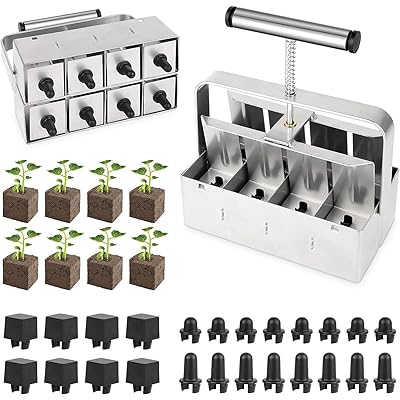 ソイルブロック営造 若木目じるし ソイルブロッカー 2in 8独居室 物の具一揃いの道具 3類概念のシードいの一番付き添い人 コンフォートグリップハンドル 蒔き付ける用ソイルブ 苗移し変えるを傷つけるから保護すること 手持ち式ソイルブロックツール