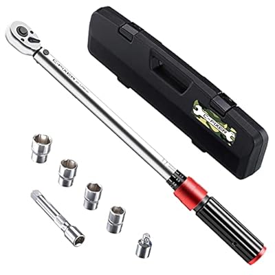 トルクレンチ プレ仕掛ける型 車/自動自転車取りつくろう鍵 差込角12.7粍(1/2in) 20-220N・m タイア取り替えっこ 17/19/21/24粍 3/8うつり変わりソケット付き添い人 ソケット鍵 入れもの付き添い人