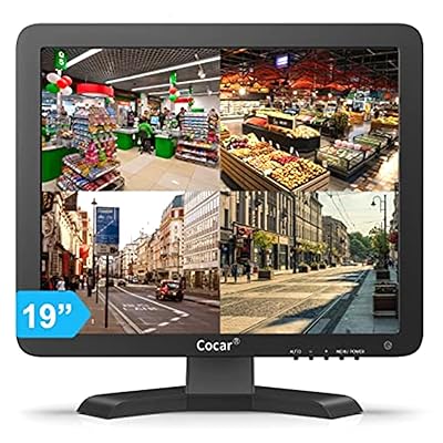 19インチ CCTV監視モニター 1280&times;1024 HD解像度 LEDバックライト 4:3 LCDディスプレイ HDMI VGA AV BNC入力 USBメディア再生 内蔵スピーカー 防犯カメラ DVR PC店舗家庭用｜とりま商店