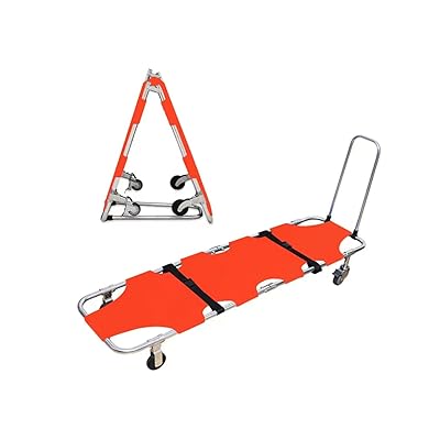 担架 たんか ストレッチャー 軽銀アロイ 折りたたみ式 輪つき ホスピタル 防災 (4輪)