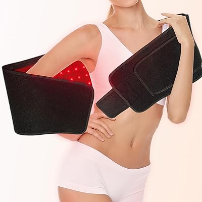 Heathredy 近赤外線ともし火腰三尺帯 赤いことともし火LED腰三尺帯 持ちはこび USB界面 119.98*19.98糎 10/20/30分タイマーオフ 、6気泡管水準器の合わせる能力のある、3つの流行り物、660航空マイル+850航空マイル